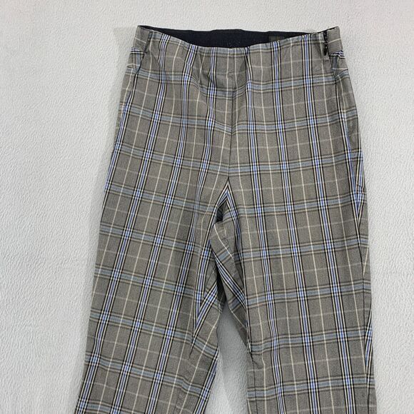 RAG & BONE New York Simone Pants Size 4 Stretch Plaid Blue Black Grey - Picture 2 of 16